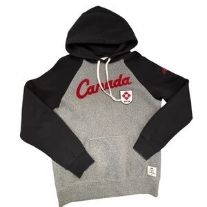 Roots Canada Men's Hoodie Black Gray Olympics Made in Canada Sz. S